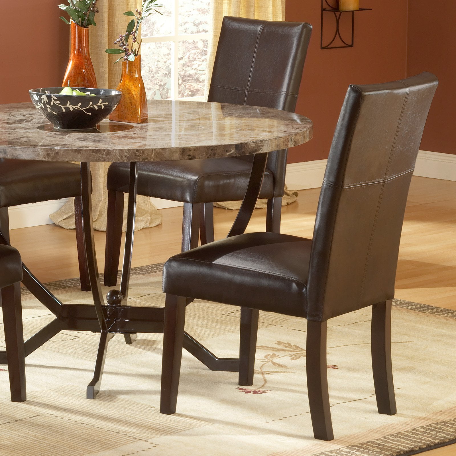 Hilale Monaco Parson Dining Chairs Set Of 2 Espresso