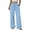*Light Blue, variant on ClodeEU Women's Elastic Waist Wide Leg Pants,Casual Loose Fit Lounge Trousers with Pockets Beige,Women's Plus L