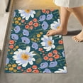 thumbnail image 2 of Coolnut Multicoloured Flowers Anti-Slip Ultra Absorbent Durable Bath Rug with Rubber Backing,24"x16", 2 of 7