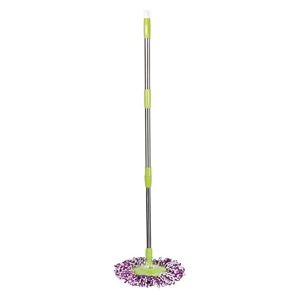 Spin Mop Pole for Floor Pole Handle Replacement Mop with Cotton Head for Cleaning 360 No Foot Pedal Version Green 