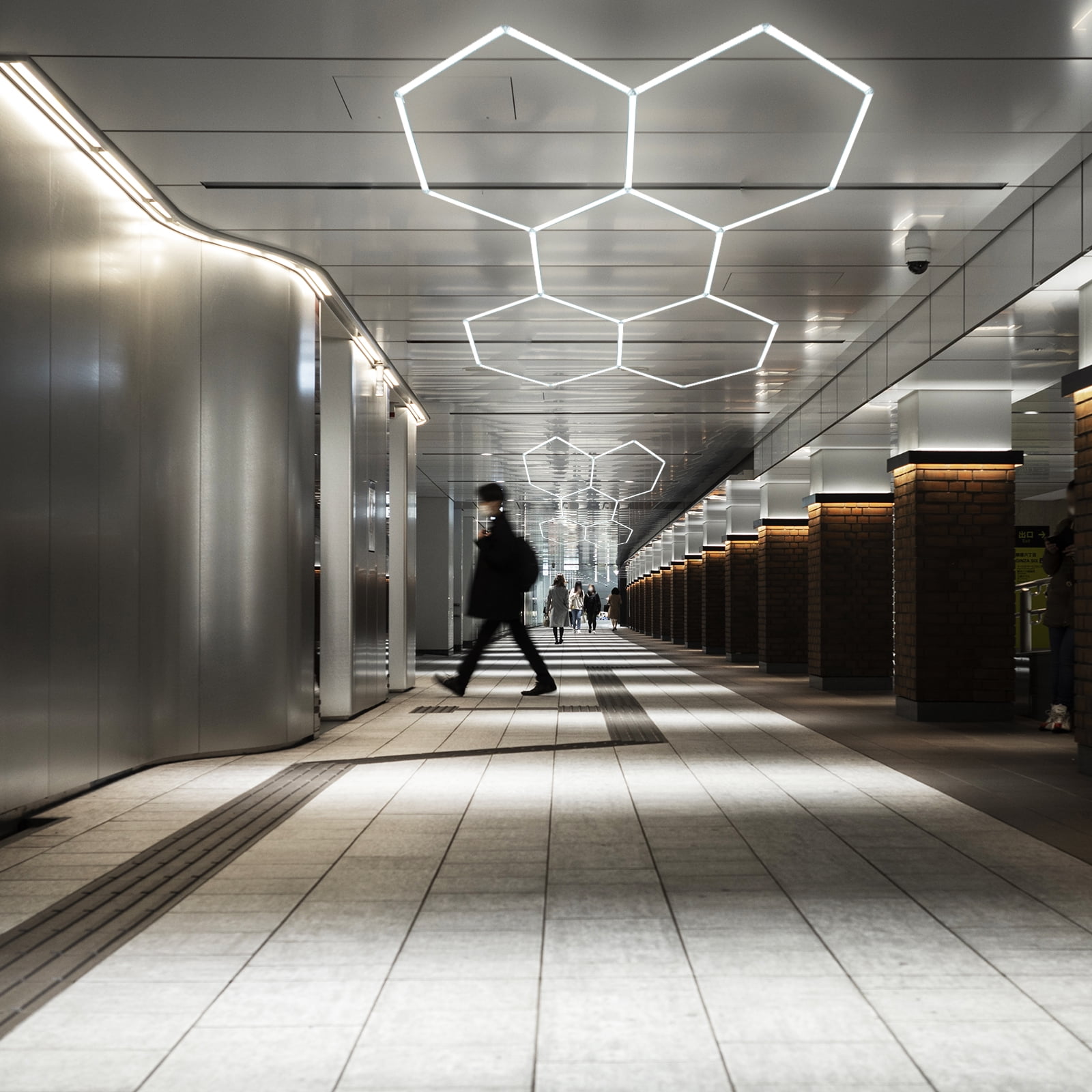 5 Grids Hexagon Garage Lights Honeycomb LED HEX Light Detailing Showroom Office