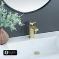 thumbnail image 2 of Stylish Single-Handle Brushed Gold Bathroom Faucet Height 6½" B-112G, 2 of 8