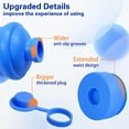 thumbnail image 5 of GKcity Reusable Silicone Water Jug Caps, Leakproof, 5 Count, 5 of 13