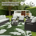 thumbnail image 3 of VUNATE Outdoor Rug Carpet 8'x10' Waterproof Reversible Patio Rug Portable Indoor Outdoor Rug Plastic Straw Rug for Beach RV Camping Garden Picnic Deck Backyard Tropical Porch Decor Green, 3 of 8
