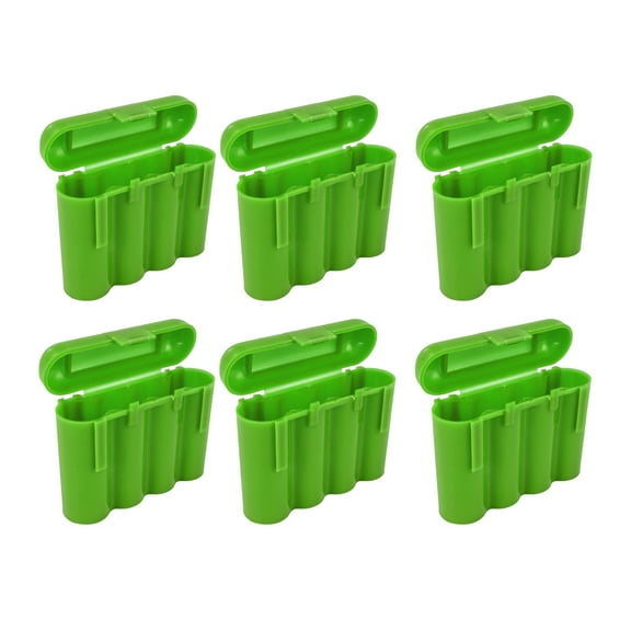 6 EBC Battery Green AA AAA Battery Plastic Holder Box Storage Cases