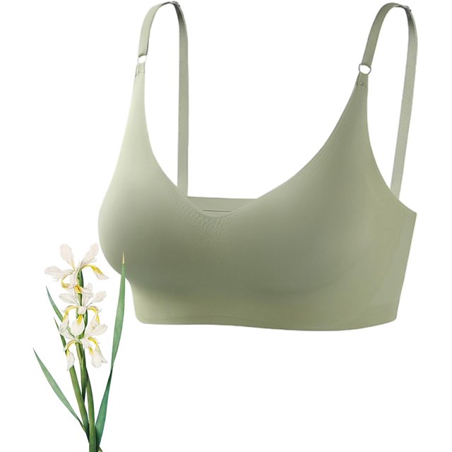 Youka Lingerie Sujetador sin aros, sujetador sin aros con tirantes ajustables, sujetador con realce, sujetador en relieve