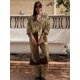thumbnail image 2 of HH TRAF 2024 Traje femenino de manga larga con botonadura sencilla, cuello vuelto, camisa holgada con estampado + pantalón largo con lazo y cintura alta con cordones para mujer, 2 of 5