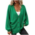 thumbnail image 2 of DailyTrove Women's Solid Color Cardigan Coat, Long Sleeve, Casual Office & Evening Wear, Lightweight Wool Blend, Plus Size Friendly, 2 of 6