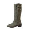 thumbnail image 2 of Willtoo Fall Winter Boots for Women Double Buckle Wide Calf Knee High Boots, Faux Suede Pointed Toe Stacked Block Heel Tall Boots, Side Zipper Casual Fall Winter Fashion Boots, 2 of 4