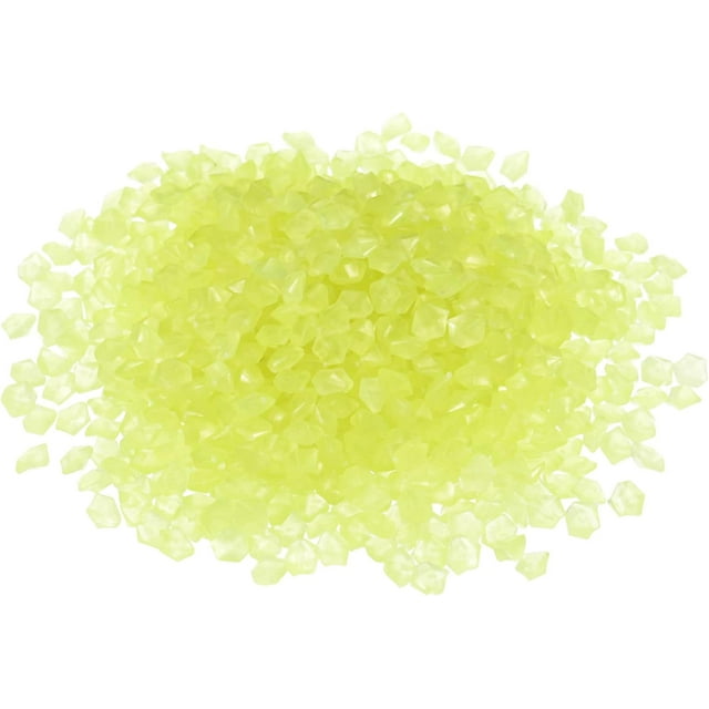 MECCANIXITY 5000pcs Glow Rocks 3-5mm Glow Pebbles Decoration in The Dark Luminous Stones Decor DIY Decorative Yellow for Garden, Potted Plant, Fish Tank
