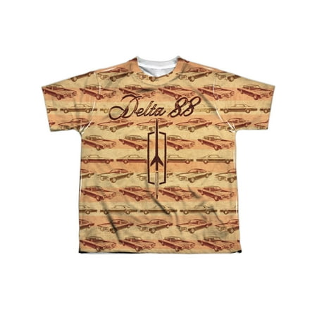 - Oldsmobile- Delta 88 Collection Big Boys Youth Front/Back Print T-Shirt Tee