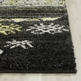 thumbnail image 4 of SAFAVIEH Tibetan Colton Abstract Shag Area Rug, Black/Green, 8' x 10', 4 of 5