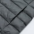 thumbnail image 4 of qolati Men's Puffer Jacket Solid Color Cotton Down Quilted Jacket Long Sleeve Button Down Warm Winter Coat, 4 of 6