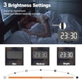 thumbnail image 3 of Creative Mirror Digital Alarm Clock, 6.5-inch LED Display, Dual USB Ports, Auto-Dimming for Home/Office, 3 of 8
