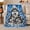 Husky Puppies, variant on Siberian Husky Winter Wilderness, Cozy Pet Portrait Pattern, Warm Flannel Blanket for Cabin and Lodge with Detailed Artwork, Dog Lovers Pet Adoption Gift, Pet Lover Home Decor