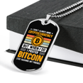 thumbnail image 3 of I Prefer Bitcoin Crypto Necklace Stainless Steel or 18k Gold Dog Tag 24" Chain, 3 of 8