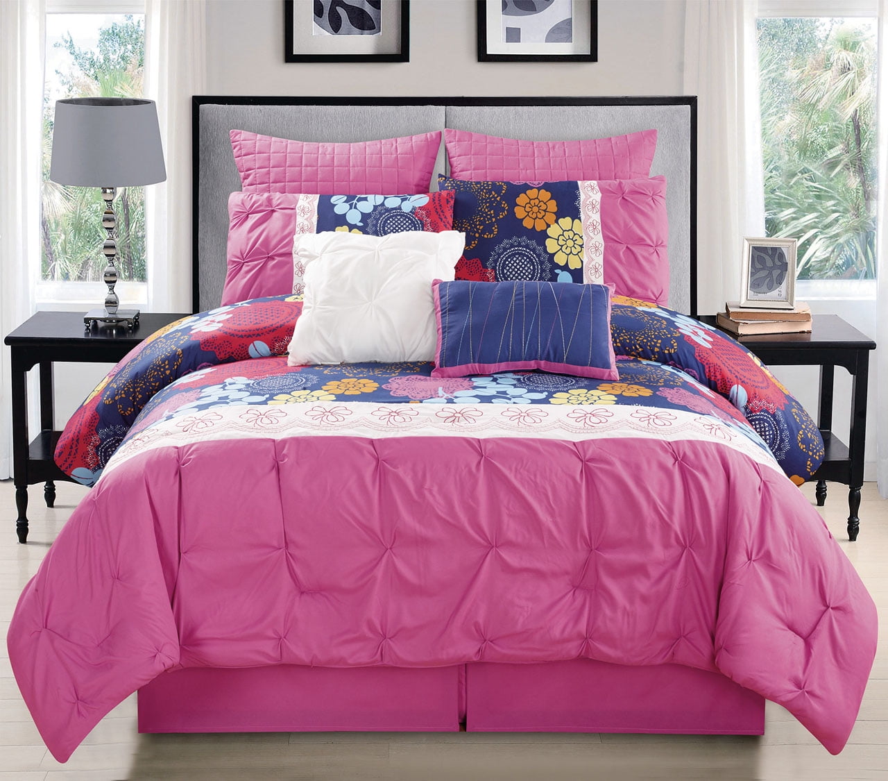 8 Piece Daisy Comforter Set Walmart Com