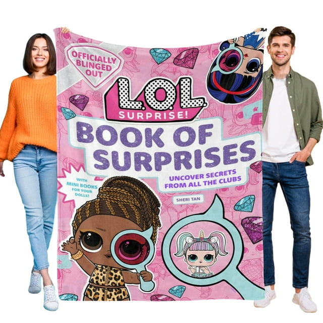 L.O.L. SURPRISE! - ¡L.O.L. SORPRESA! anti-pilling, suave, ligera, esponjosa y acogedora de lujo para hogar y cocina – Perfecta para niños y adultos,120X150cm