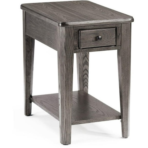Casual Choice Solid Wood Chair Side Table in Gray Finish