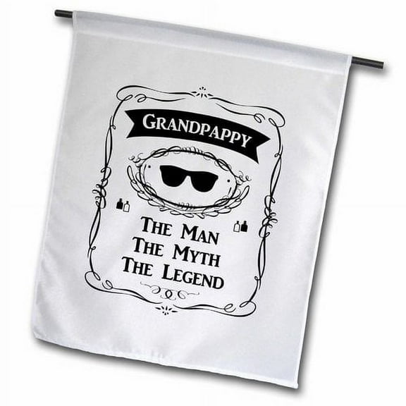 3dRose, Grandpappy The Man The Myth The Legend cool grandpa grandfather gift, 12 x 18 inch Garden Flag
