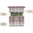 thumbnail image 6 of PowerSellerUSA 3 Piece Kitchen Curtain Set, Gingham Tier Pair and Valance, Country Rooster Decor for Kitchen and Living Room, Premium Buffalo Plaid Curtains, 58" W x 24" L, Burgundy, 6 of 7