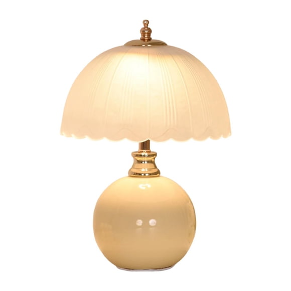 Lámpara de mesa Lámparas de mesita de noche Acento Lindo con pantalla Lámpara de noche Dormitorio Mesita de noche Amarillo