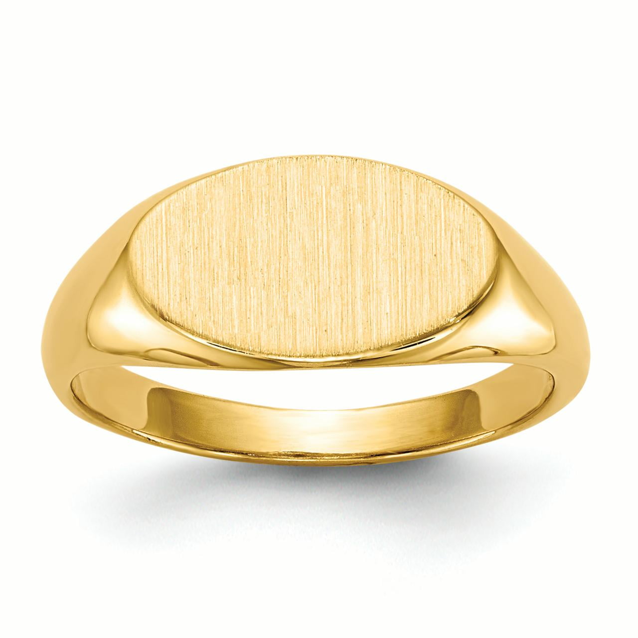 Ring 14K Yellow Gold 6 MM Children's Oval Engravable