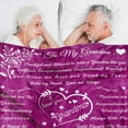thumbnail image 5 of LHSHID Grandma Blanket Grandma Gifts from Grandkids Birthday Gifts for Grandma from Grandson Granddaughter for Great Grandma Grandma Soft Bed Flannel Letter Throw Blanket 50"x60", 5 of 7
