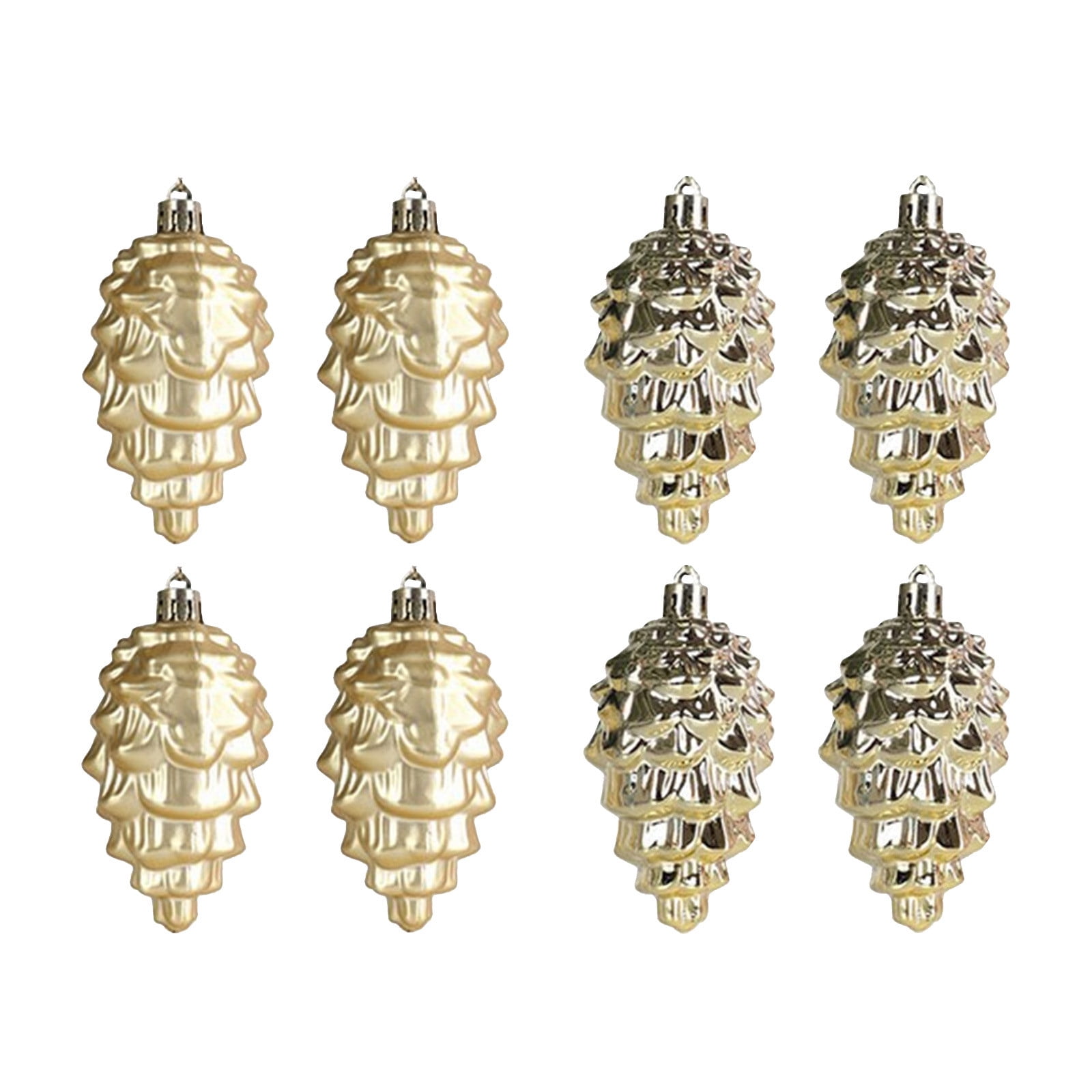 8 PCS Glitter Pinecone Christmas Ornament 3.5 Inch for Xmas Tree DIY Crafts Fall Party Decorations