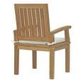thumbnail image 5 of Modway Marina 7-Piece Teak Wood Patio Dining Set in White & Natural, 5 of 9