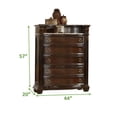 thumbnail image 3 of Roma Traditional Style Chest made with Wood in Dark Walnut, 3 of 5