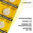 10pk Exell EBL1131 Alkaline 1.5V Watch Battery Compatible with AG10