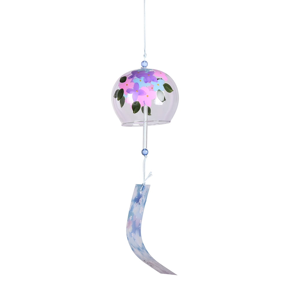 Japanese Glass Furin Wind Chime Mobile Bell Hanging Ornament Decor Garden Deck