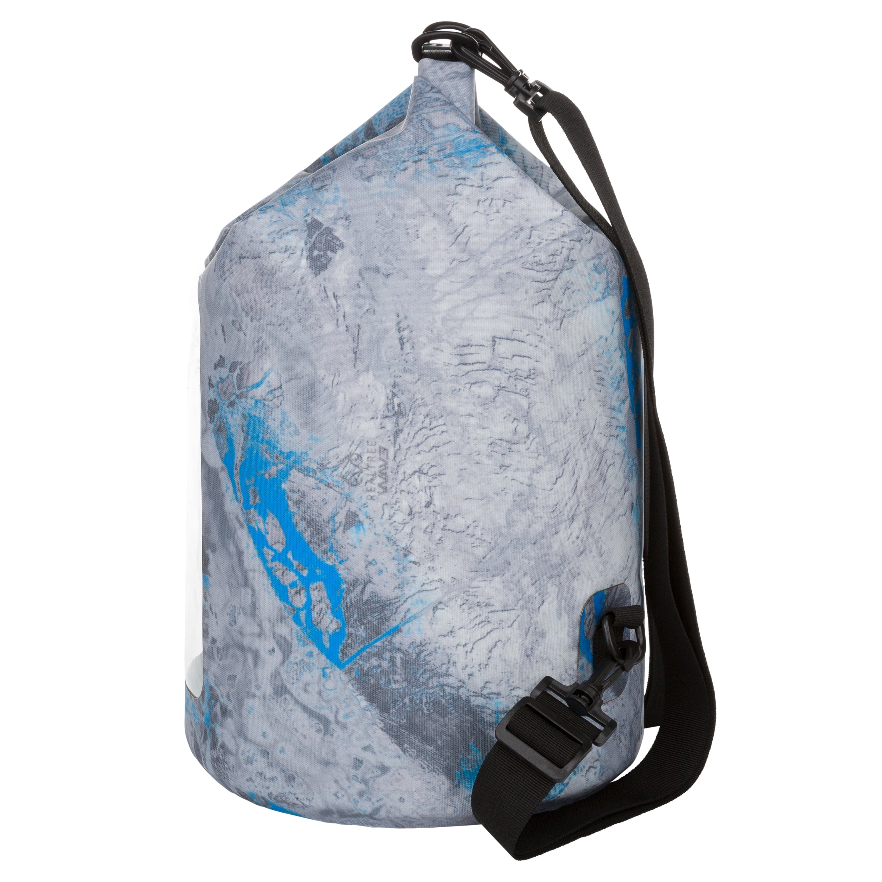Realtree Wav3 20 L Roll Top Dry Bag, Unisex, Weather Resistant, Gray