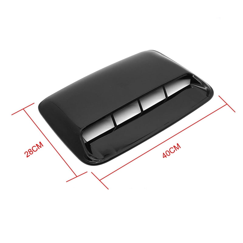 2X Car Universal Bright Black Hood Vent Air Outlet Cover for    Hood Scoop Air  Intake Vent Cover