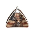 thumbnail image 3 of Lsque Deer American Flag Wall Printed Long Tissue Box Cover Holder, Facial Paper Organizer Dispenser,Triangle with Bottom Belt, PVC Leather Decorative Organizer, 3 of 9