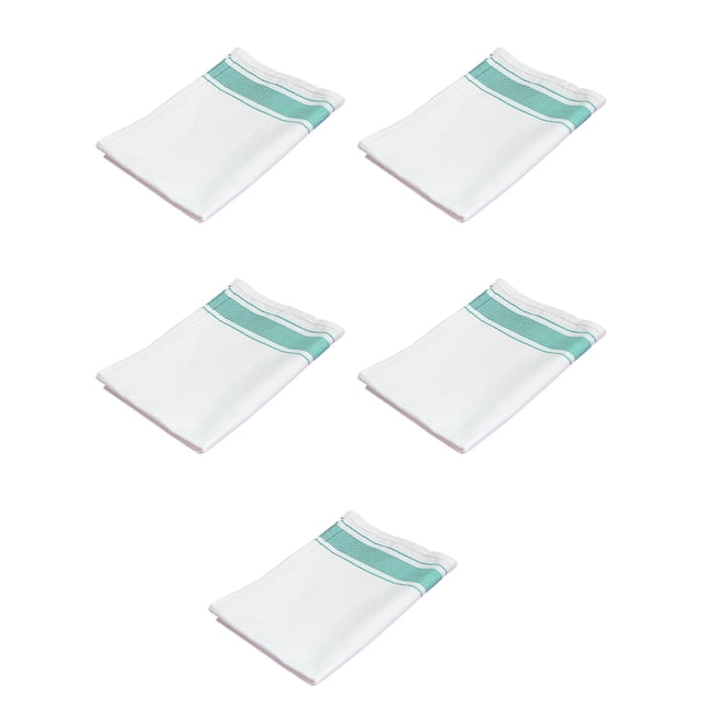 Yuarrent 5 uds vaso de vidrio estropajo paños de limpieza toallas paños de cocina reutilizables ventana coche trapos Suministros de limpieza para el hogar Verde 32*50cm/5 uds Yuarrent HA083870-02