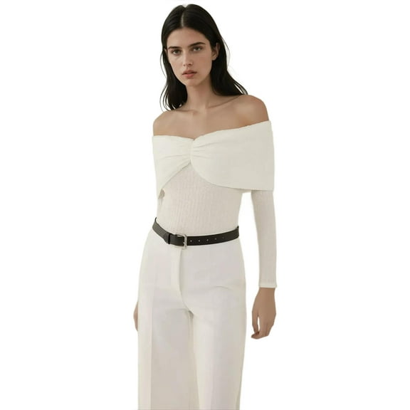 Off Shoulder Textured Top