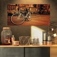 thumbnail image 1 of Retro Bicycle against Stone Wall - Landscape Photography Canvas Print, 1 of 3