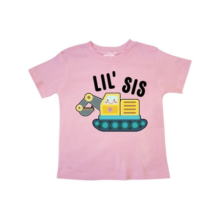 

Inktastic Lil Sis in with Bulldozer Gift Toddler Toddler Girl T-Shirt