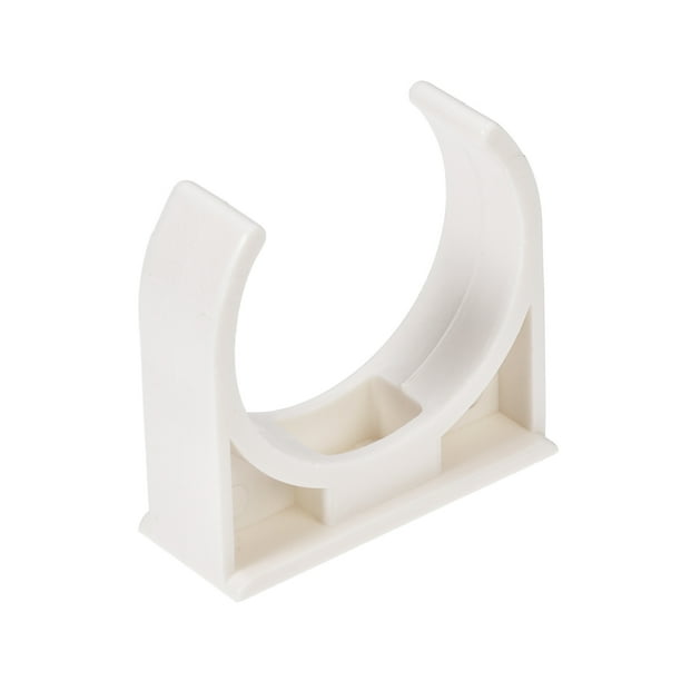 Home PVC U Shaped Water Supply Pipe Holder Clamps Clips White 32