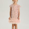 thumbnail image 2 of Zpanxa Girls Dresses, Kid's Glitter Casual Dress Solid Sleeveless Princess Daily Dresses Beige 8 Years, 2 of 7
