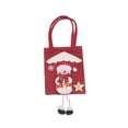 thumbnail image 1 of Sacs-cadeaux de Noël Rouges pour Poupées, Petits Sacs de Rangement à Cordon, Motif Père Noël, Bonhomme de Neige et Cerf, pour Cadeaux de Fête pour Enfants et Bonbons, Couleur Rouge, 1 Pce, 0,06 Livre, 1 of 6
