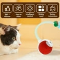 thumbnail image 2 of HAOAN Soft Silicone ABS Cat Ball with Tail Compact Bite Resistant Moving Cat Ball Smooth Surface Interactive Cat Toy Ball With Built In Battery for Bored Indoor Adult Cats, 2 of 10