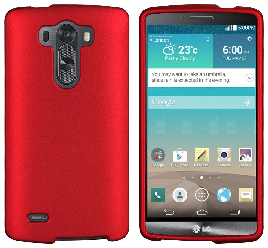 Red Rubberized Hard Case Cover For Lg G3 Phone Sprint Verizon T Mobile At T Walmart Com Walmart Com
