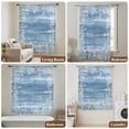 thumbnail image 3 of Blue Coastal Nautical Sheer Curtains 72 Inches Long, Summer Ocean Sea Waves Starfish Coral Light Filering Curtains, Breathable Simi Curtain Privacy Drapes for Living Room Bedroom Window Treatment, 3 of 5