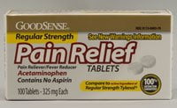 Good Sense Regular Strength Pain Relief Acetaminophen - 325 Mg - 100 Tablets
