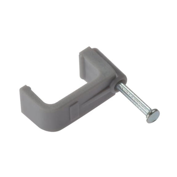 Forgefix - Cable Clip Flat Grey 6.00mm Box 100