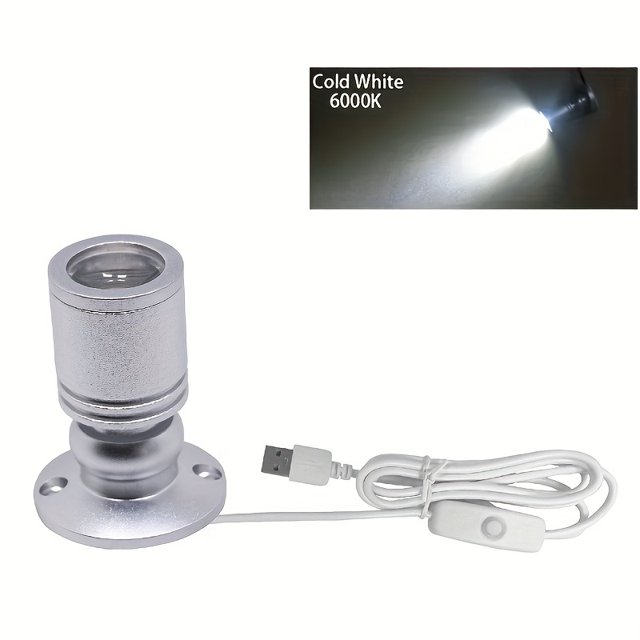 PENGX 5V Mini Spotlight Bright USB LED Spotlight Indoor Accent Lighting Spotlight For Display Cabinet Jewelry Cabinet Porch Handmade Model Hand Lamp Colored Lights