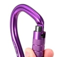 thumbnail image 3 of 23KN Auto Locking Gate Carabiner Heavy Duty D Shape Buckle Pack D-ring Carabiner Climbing Rappelling Hammock Locking Clip, 3 of 7